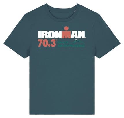 Ironman 70.3 Italië Emilia-Romagna Blauw Korte Mouw T-shirt