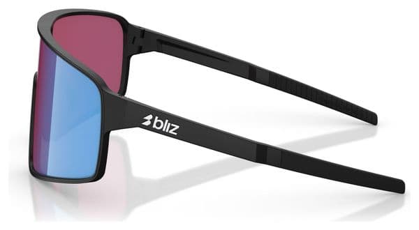 Lunettes Bliz P001 Noir Mat - Ecran Rose/Violet Mirror Blue