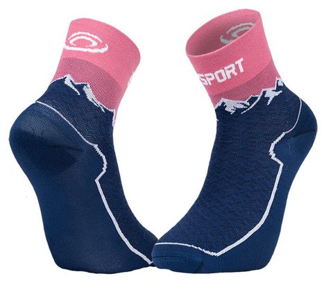 BV Sport Double GR Mid Socks Navy/Pink