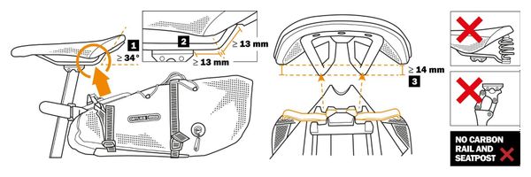 Ortlieb Seat-Pack QR 13L Saddle Bag Black