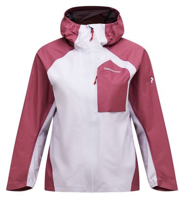 Chaqueta impermeable Peak Performance Trail 3L Hipe roja/morada para mujer