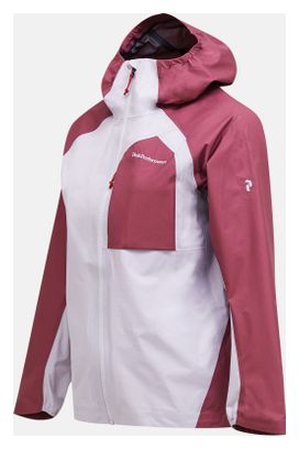 Chaqueta impermeable Peak Performance Trail 3L Hipe roja/morada para mujer