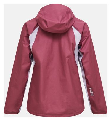 Chaqueta impermeable Peak Performance Trail 3L Hipe roja/morada para mujer