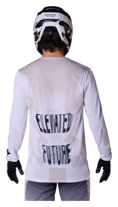 Maillot Manches Longues Fox Flexair Diffuse Special Edition Blanc Homme