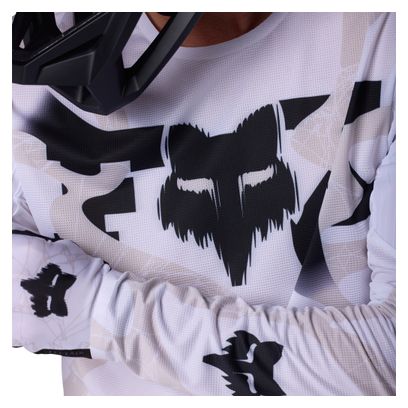 Maillot Manches Longues Fox Flexair Diffuse Special Edition Blanc Homme