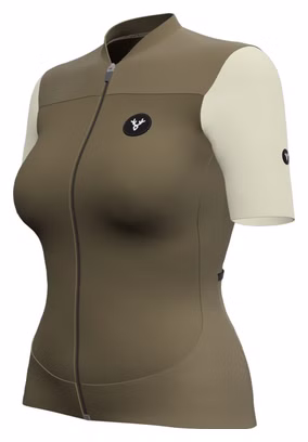 Maglia LeBram Ventoux donna manica corta tinta unita marrone