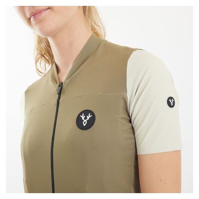 Maglia LeBram Ventoux donna manica corta tinta unita marrone