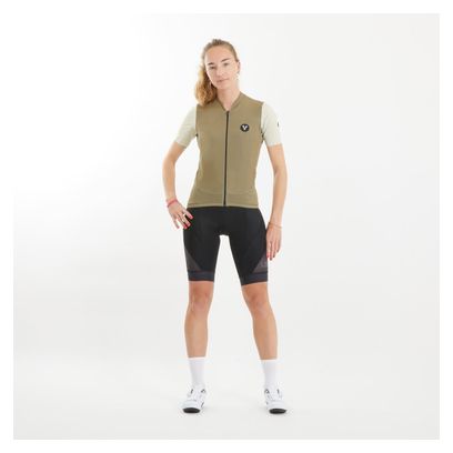 Damen LeBram Ventoux Kurzarmtrikot Braun Uni