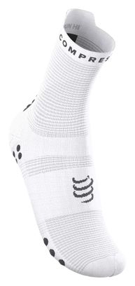 Compressport Pro Racing V4.0 Run High Stay Behind Socks, White/Black