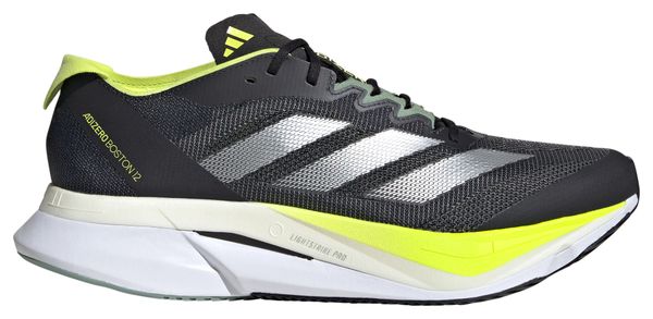 adidas adizero Boston 12 Black Yellow Men's Shoes