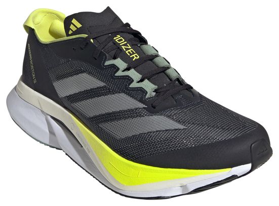 adidas adizero Boston 12 Black Yellow Men's Shoes