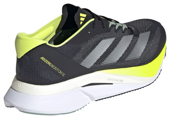 adidas adizero Boston 12 Black Yellow Men's Shoes