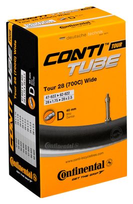 Chambre à Air Continental Tour 28'' (700C) Wide Dunlop 40 mm