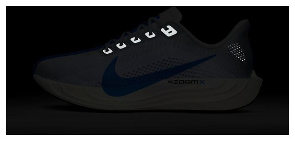 Nike Pegasus Plus Running Shoes, White/Blue, Men's