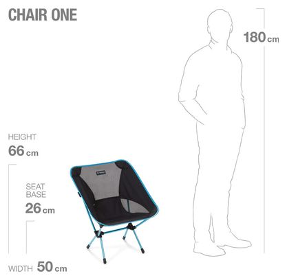 Ultralichte Vouwstoel Helinox Chair One Zwart / Blauw