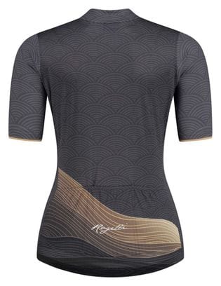 Maillot Manches Courtes Velo Rogelli Peace - Femme - Gris/L'or