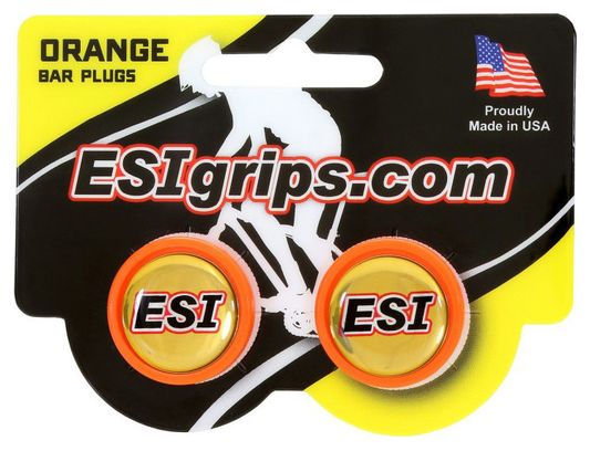 ESI Bar End Plugs Orange