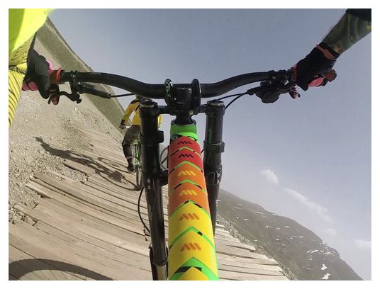 ALL MOUNTAIN STYLE XL Frame Guard Kit 10 pcs Orange Yellow Alltricks