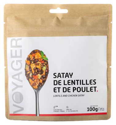 Voyager Freeze-dried Lentil and Chicken Satay 100g