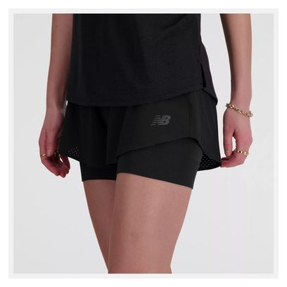 New Balance RC 3in Black Women's 2-in-1 Shorts