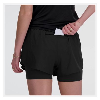 New Balance RC 3in Black Women's 2-in-1 Shorts