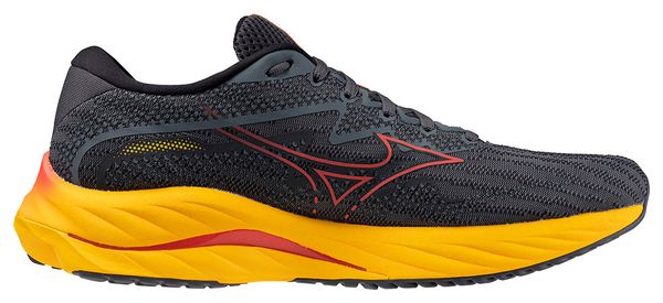 Mizuno Wave Rider 27 Grijs Oranje Heren Hardloopschoenen