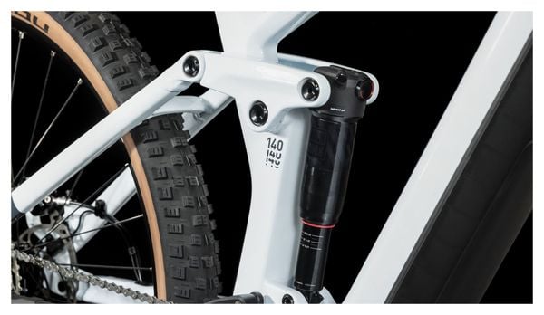 Cube Stereo Hybrid 140 HPC Pro 625 Electric Volledig geveerde MTB Shimano Deore 11S 625 Wh 29'' Frost White 2024