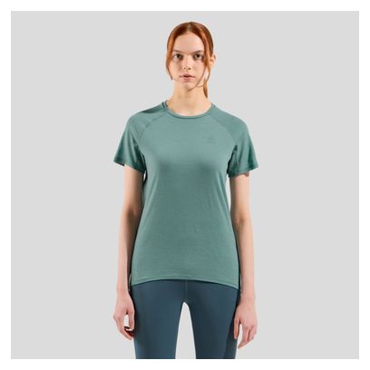 T-shirt Femme Odlo Ascent Performance Wool 125 Vert
