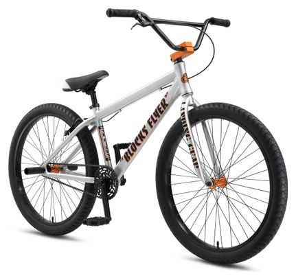 Bicicleta SE Bikes Blocks Flyer 26'' Wheelie Bike Iced Out Silver
