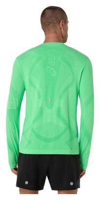 Camiseta de manga larga Asics Road Seamless verde para hombre