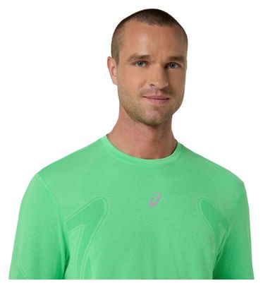 Camiseta de manga larga Asics Road Seamless verde para hombre