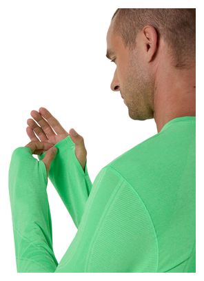 Camiseta de manga larga Asics Road Seamless verde para hombre