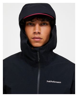 Giacca impermeabile Peak Performance Hike Gore-Tex 3L nera da uomo