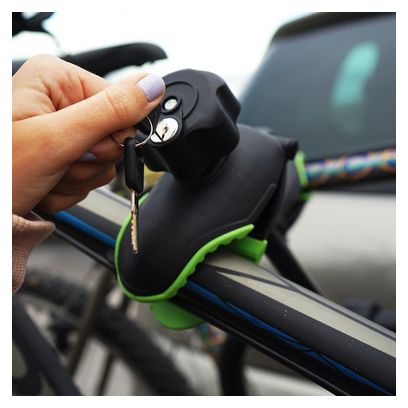 Porte-Vélos sur Boule d'Attelage RANGER pour 3 vélos - Supporte 15kg/rail - Châssis Acier/Aluminium - Bras Ajustables - Double Système de Sécurité