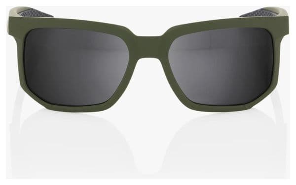 100% Centric Soft Tact Army Green Brille - Schwarze verspiegelte Linsen