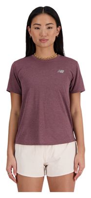 Camiseta de manga corta New Balance Athletics Run Purple para mujer