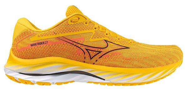 Mizuno Wave Rider 27 Geel Oranje Heren Hardloopschoenen