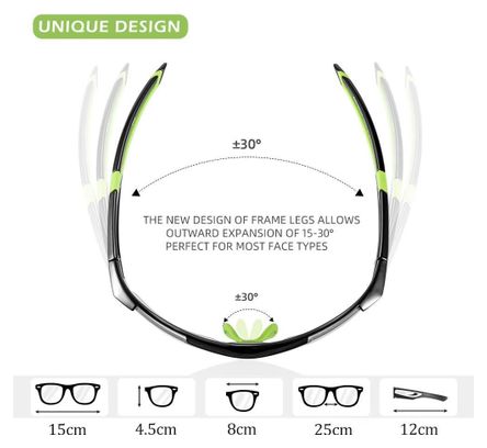 ROCKBROS Lunettes Sport Photochromiques UV400