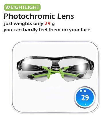 ROCKBROS Lunettes Sport Photochromiques UV400