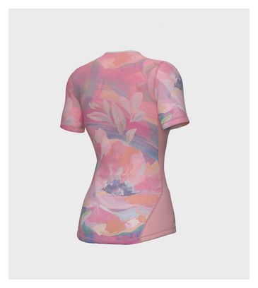 BaseLayer Manches Courtes Femme Alé Paint Rose