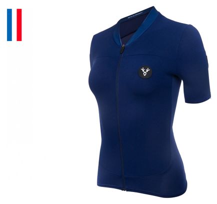 Maillot LeBram Allos de manga corta para mujer azul Tailored Fit