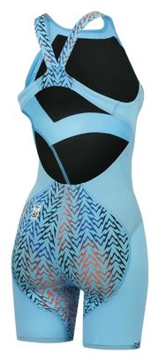 Speedo Fs Lzr Ignite Kneeskin 1-Piece Swimsuit Blue and Red