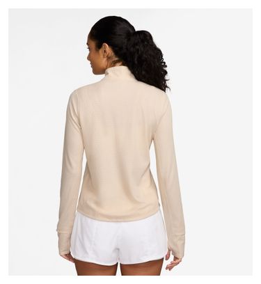 Haut 1/4 zip Nike Trail Beige Femme