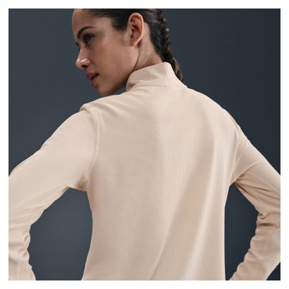Haut 1/4 zip Nike Trail Beige Femme