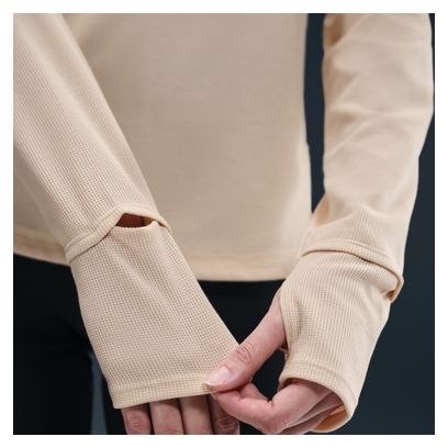 Haut 1/4 zip Nike Trail Beige Femme