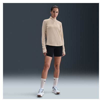 Haut 1/4 zip Nike Trail Beige Femme