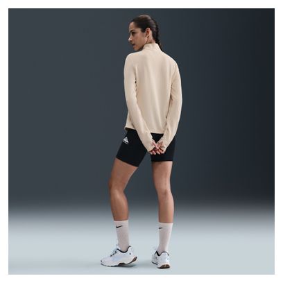 Haut 1/4 zip Nike Trail Beige Femme