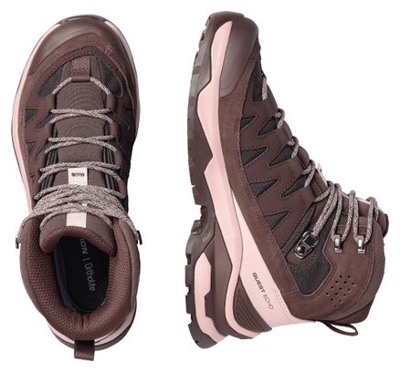Salomon Quest Echo GTX Hiking Shoes Brown/Pink Women's