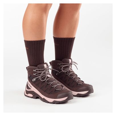 Salomon Quest Echo GTX Hiking Shoes Brown/Pink Women's