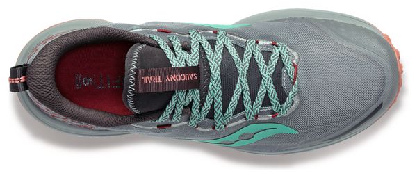 Women's Trail Shoes Saucony Xodus Ultra 2 Grey Green Orange